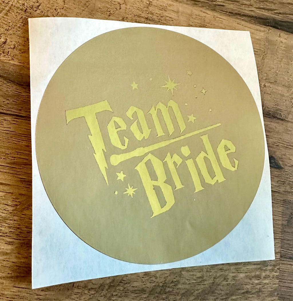 Wizard Hen Party Stickers: Personalised Metallic Foil Stickers (88mm)