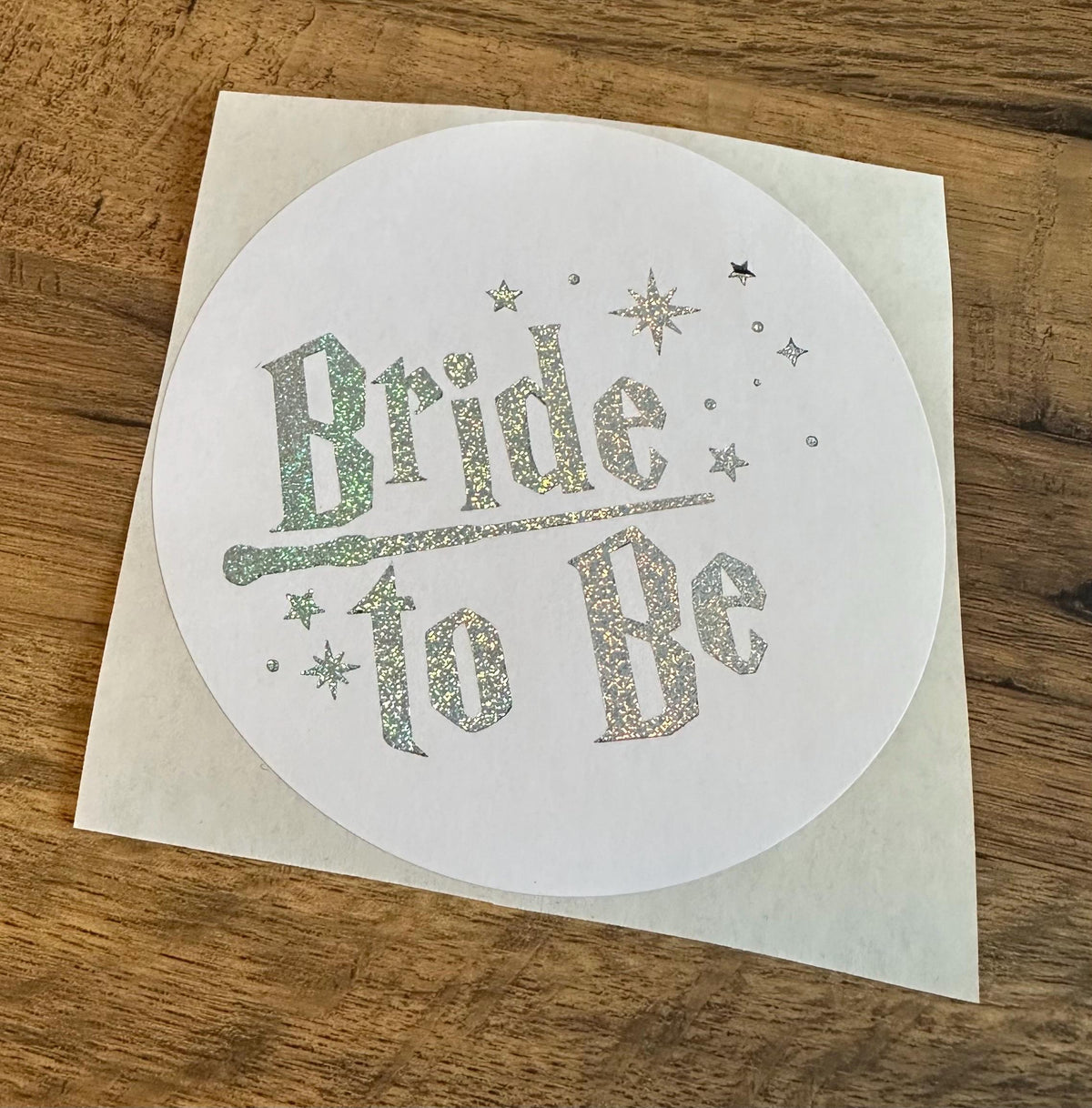 Wizard Hen Party Stickers: Personalised Metallic Foil Stickers (88mm)