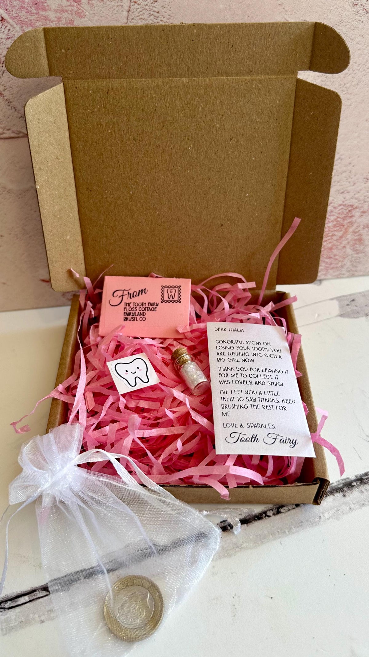 Personalized Tooth Fairy Letter Set: Stickers & Fairy Dust