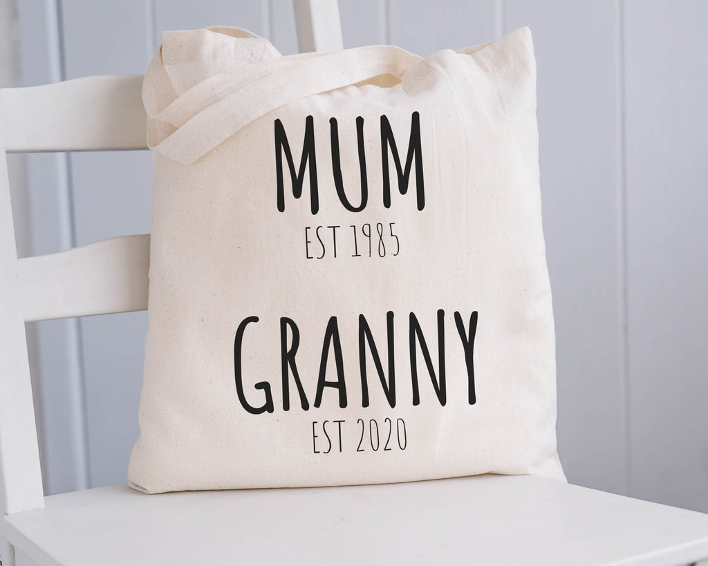 Personalised Grandma Cotton Tote Bag - Established Date Gift