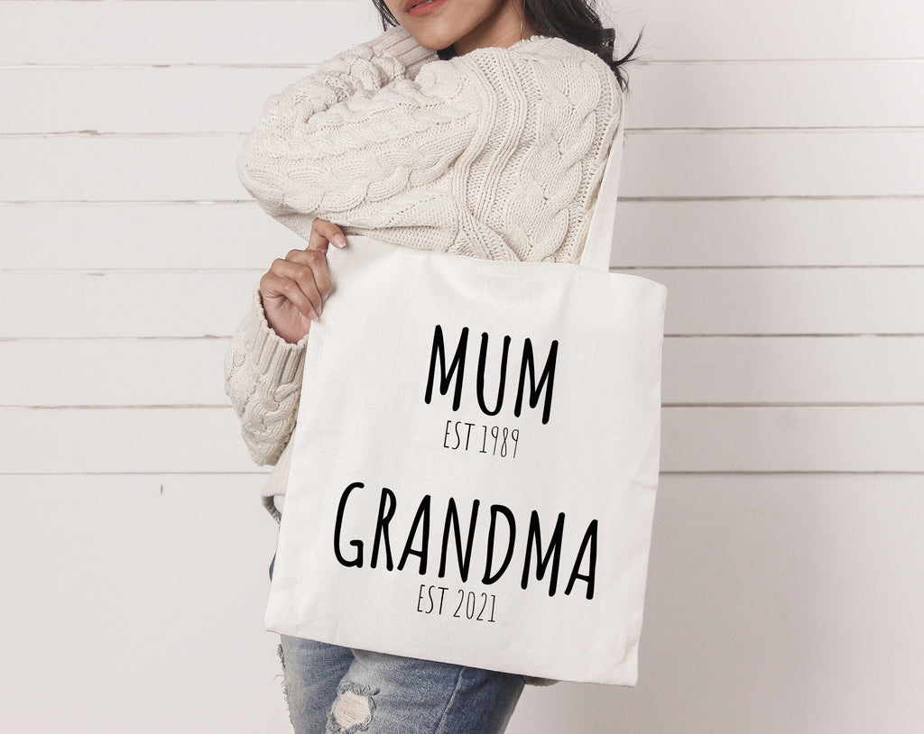 Personalised Grandma Cotton Tote Bag - Established Date Gift