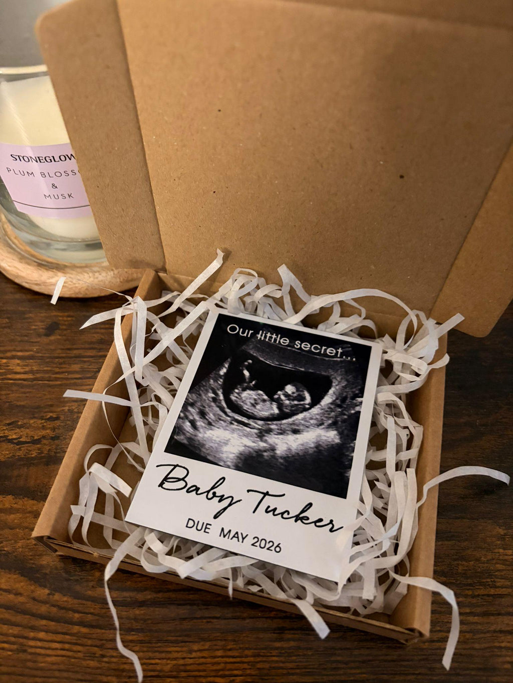 Personalised Baby Announcement Magnet | Scan Photo Pregnancy Reveal Gift