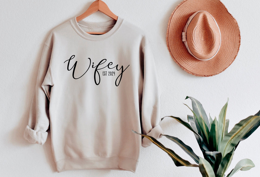 Wifey Sweater: Personalised Newlywed Gift, Cosy Honeymoon Sweater