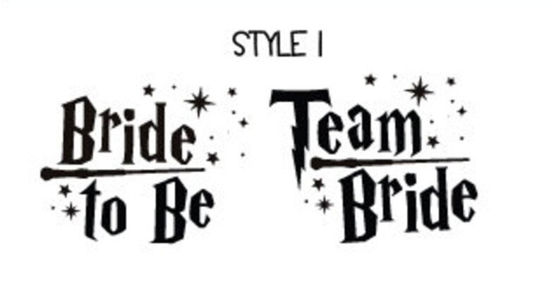 Wizard Hen Party Tattoos: Bride & Team Bride Accessories