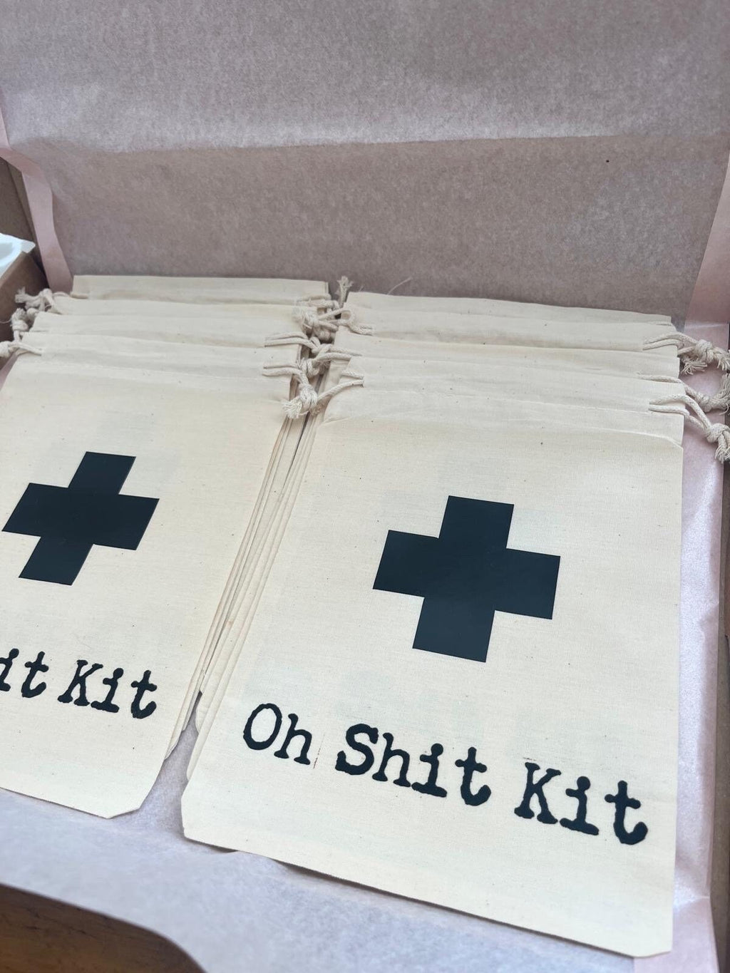 Personalised Oh Sh*t Kit Bag: Cotton Wedding Recovery Favour