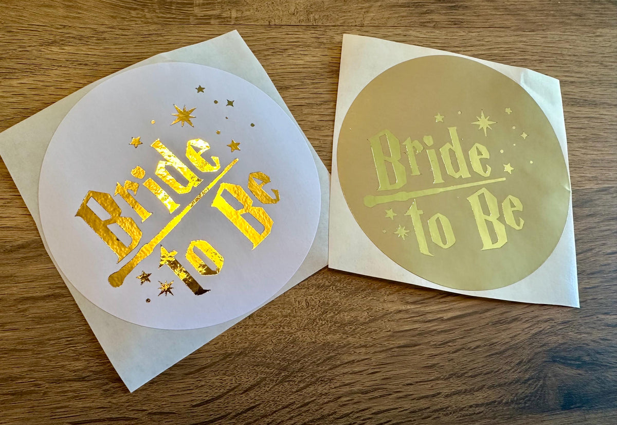 Wizard Hen Party Stickers: Personalised Metallic Foil Stickers (88mm)