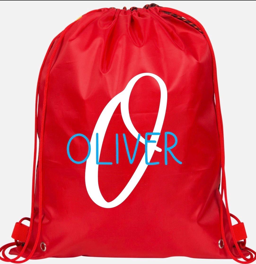 Personalised Kids Gym Bag: Water-Resistant P.E. Bag, Monogram Design