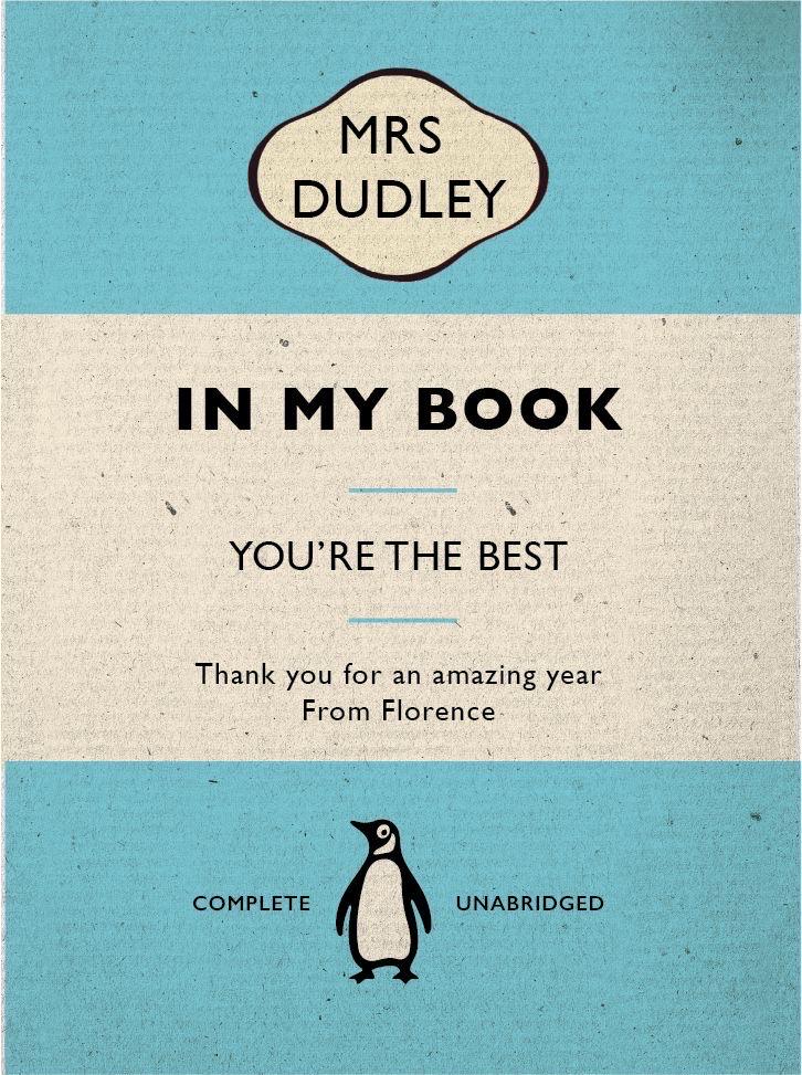 Personalised Teacher Book Magnet | Penguin Inspired Thank You Gift | Custom 3D Effect Fridge Magnet