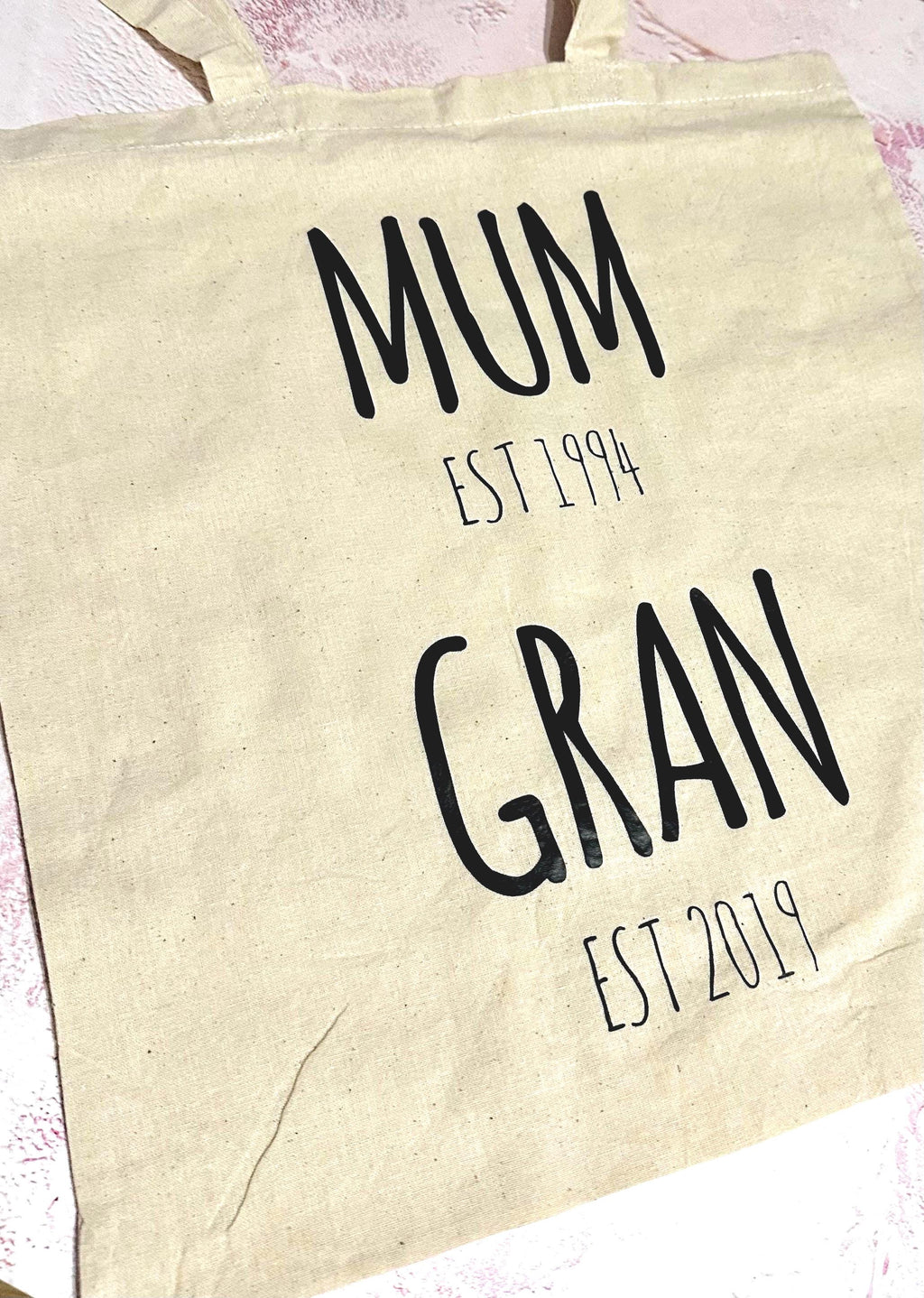 Personalised Grandma Cotton Tote Bag - Established Date Gift