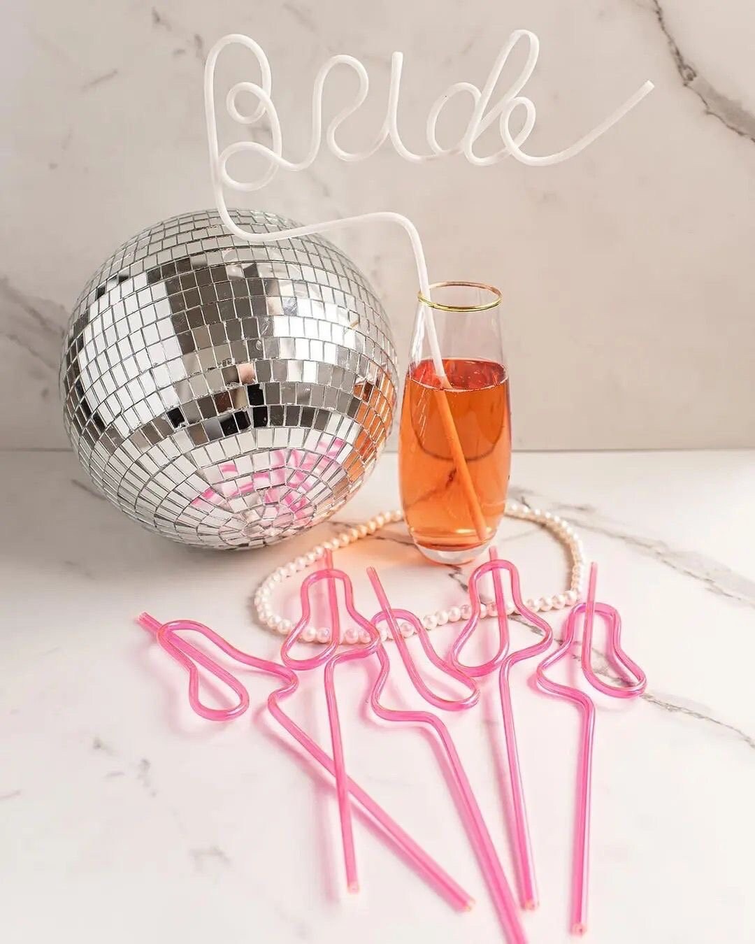 Bride & Babe Straw Set: Hen Party Cocktail Straws