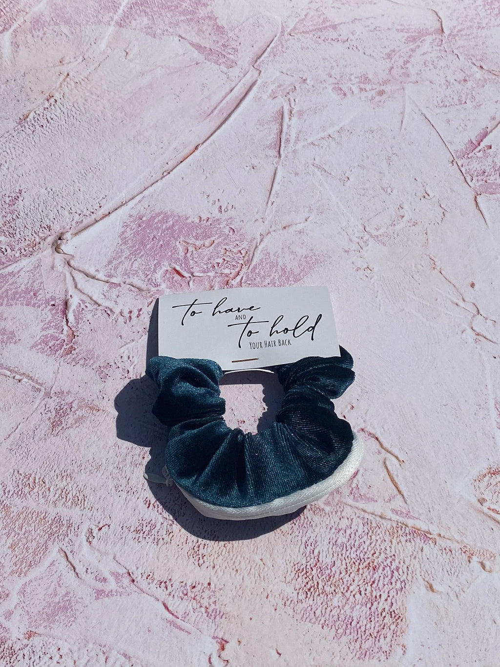 Velvet Scrunchie with Zip Pocket: Bachelorette Bridesmaid Hair Tie