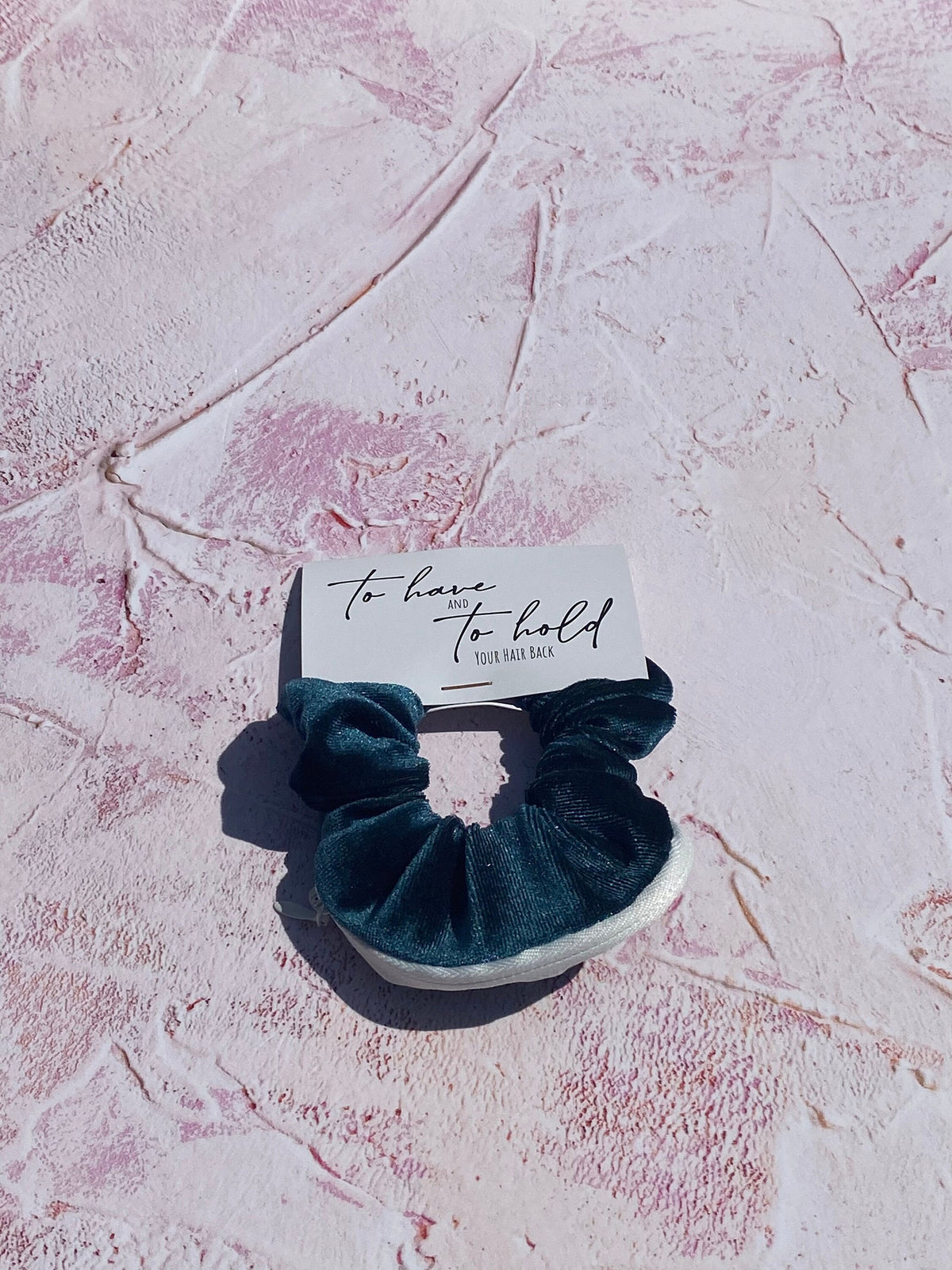 Velvet Scrunchie with Zip Pocket: Bachelorette Bridesmaid Hair Tie