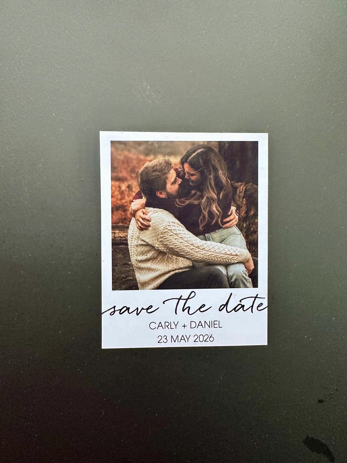 Personalised Polaroid Photo Magnet | Save the Date, Wedding Favor
