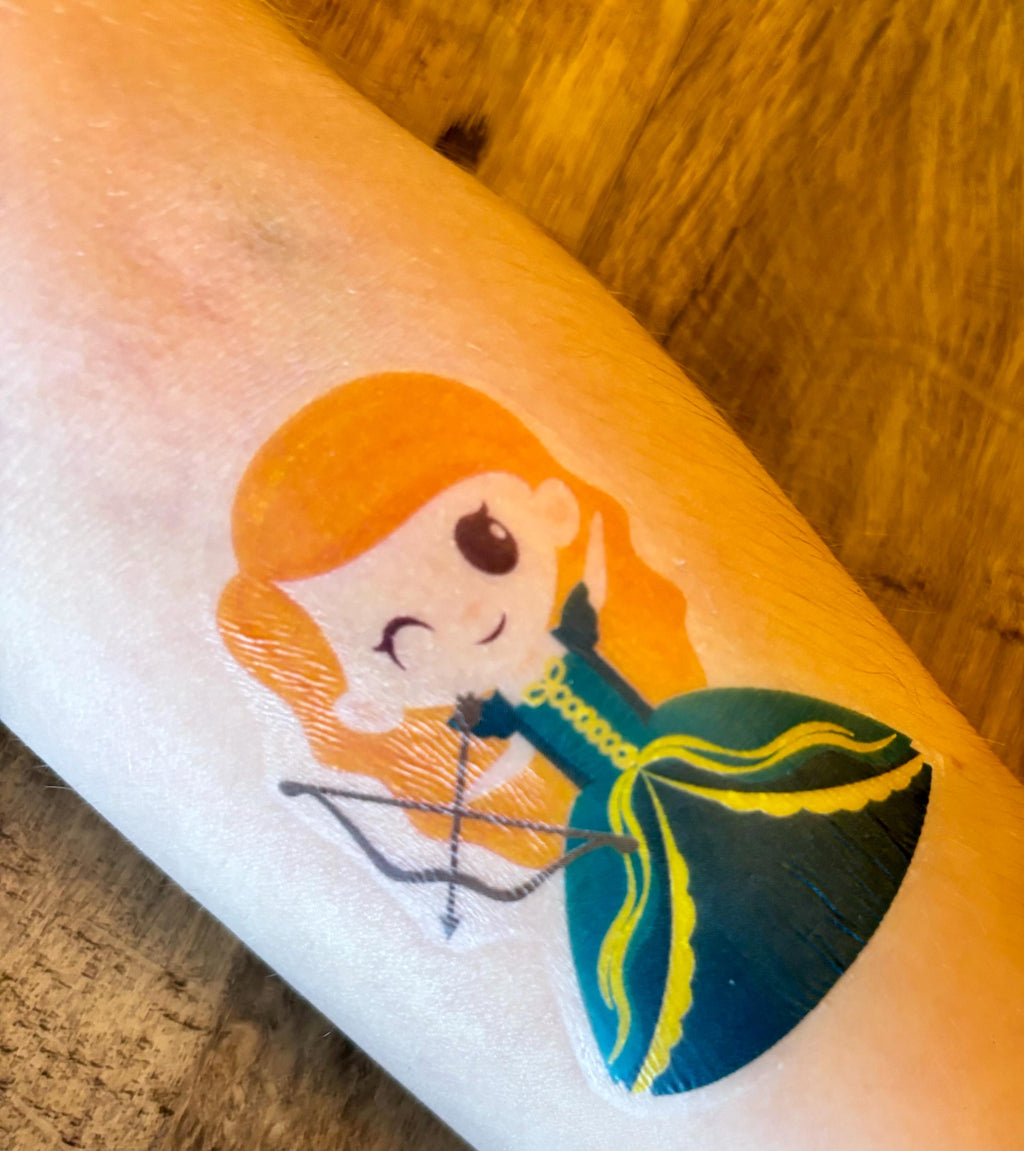 Personalised Princess Temporary Tattoos: Party Bag Fillers