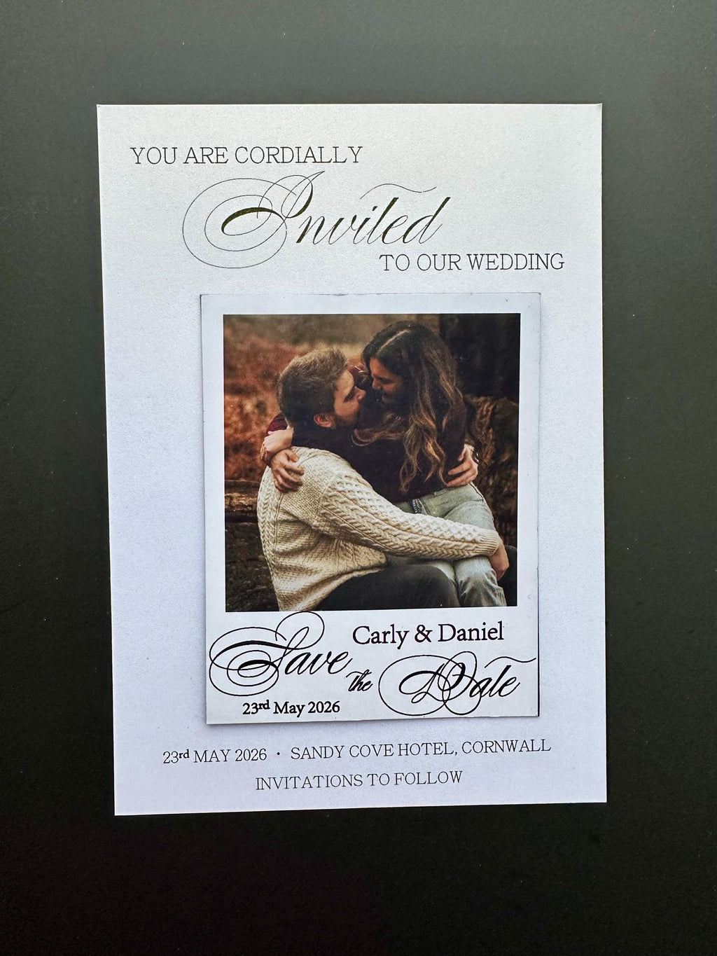 Personalised Polaroid Photo Magnet | Save the Date, Wedding Favor