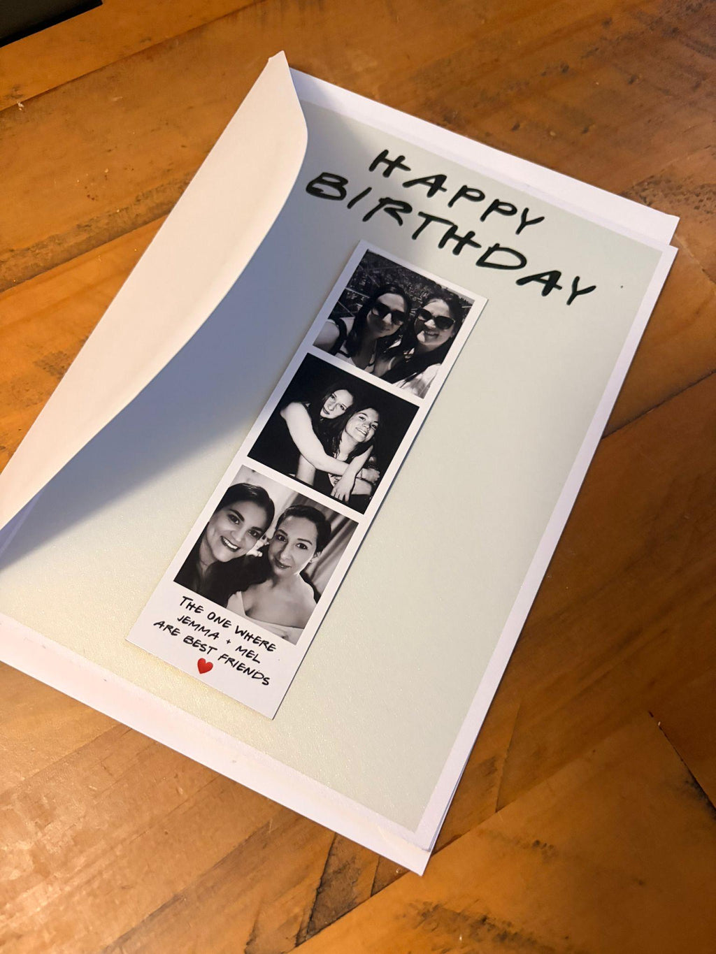 Personalised Photo Booth Birthday Card – Friends Inspired Friend Gift