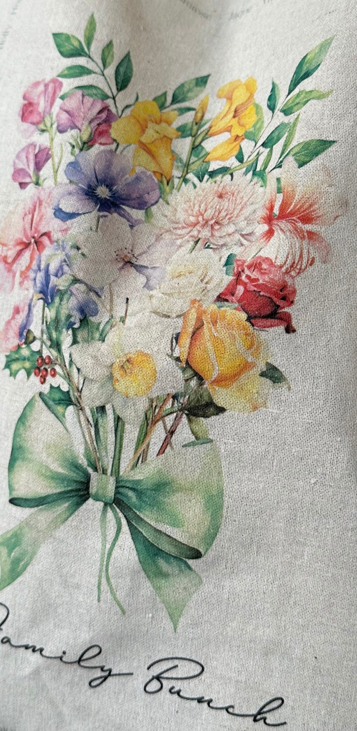 Personalised Birth Flower Tote Bag: Family Bunch Gift