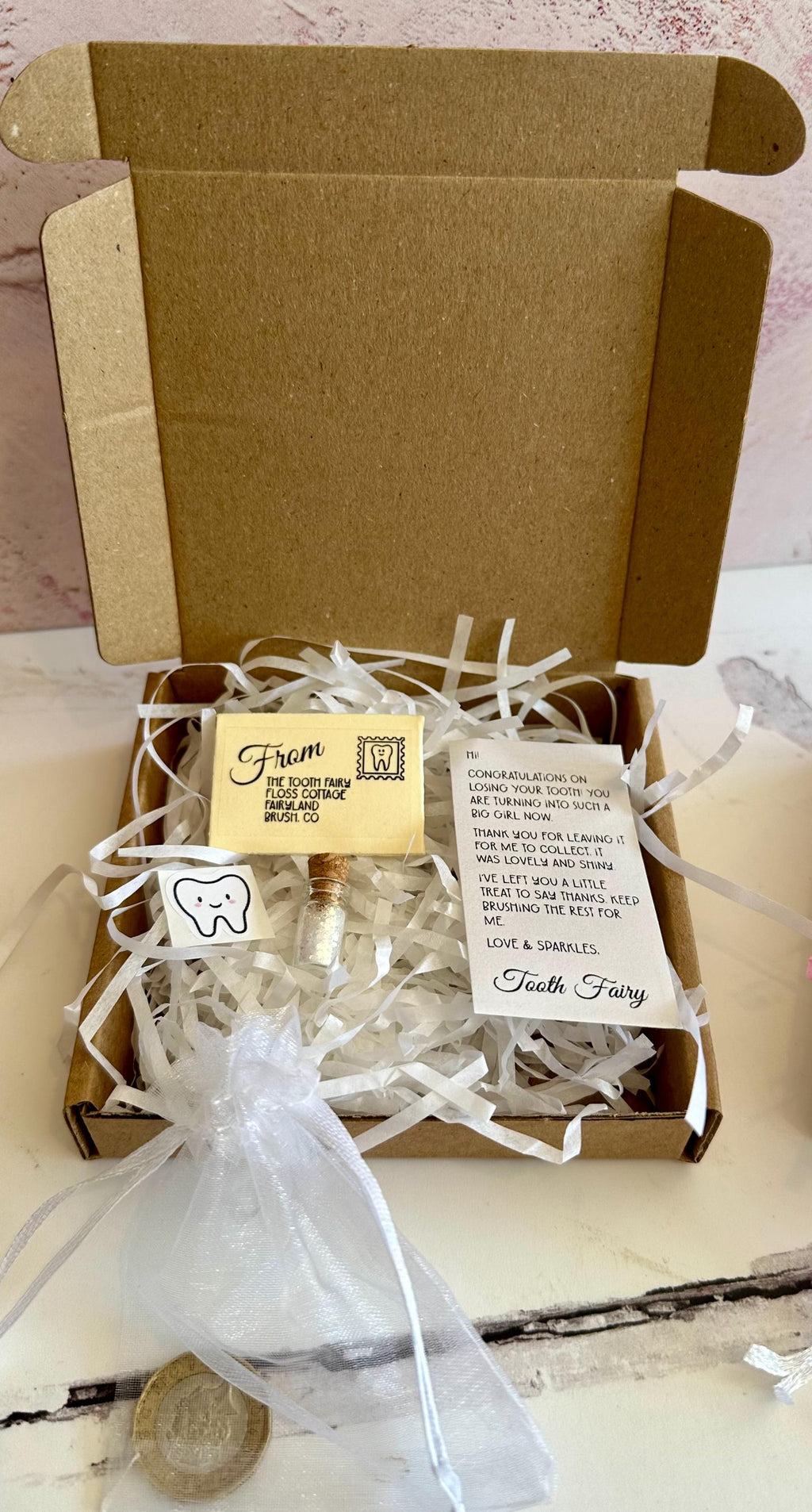 Personalized Tooth Fairy Letter Set: Stickers & Fairy Dust
