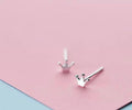 Tiny Minimalist Sterling Silver Crown Stud Earrings - Sending Love, Letterbox Gift, Yas Queen