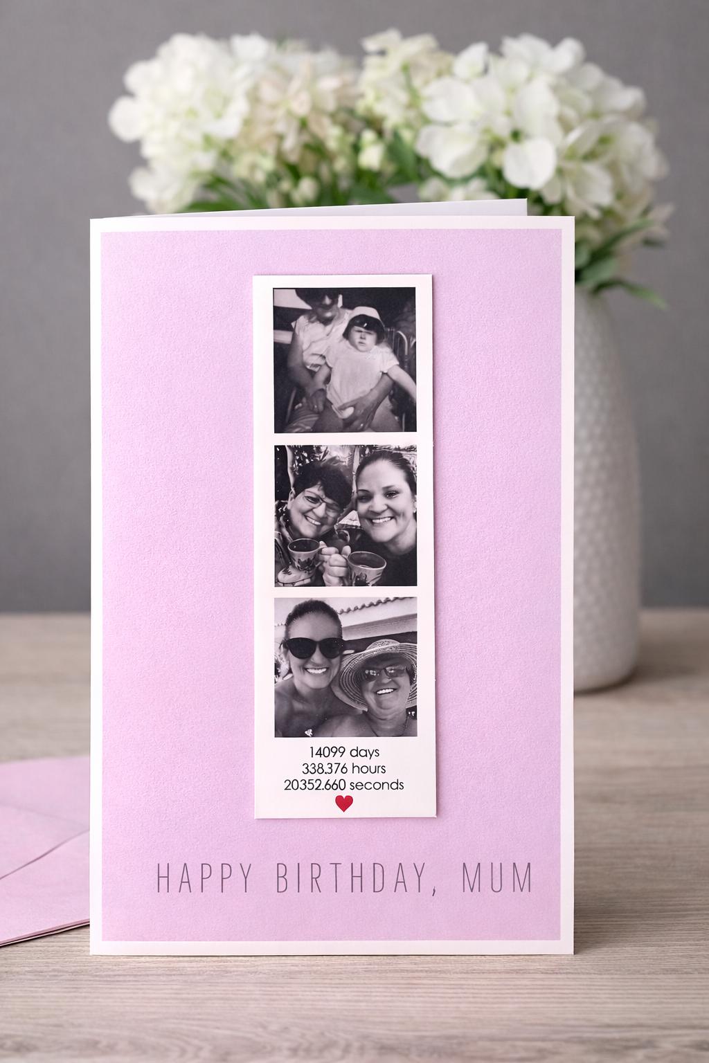 Personalised Birthday Card with Photo Magnet | Sentimental Keepsake Card