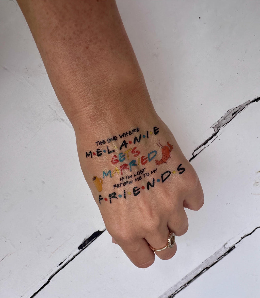 Friends Hen Party Tattoos: Bachelorette Party Favors