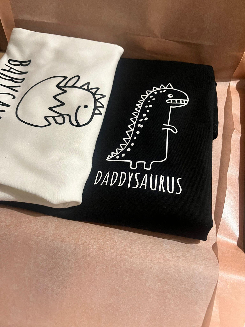 Dinosaur Family Matching Outfits: Daddy & Baby T-Shirt Onesie Set