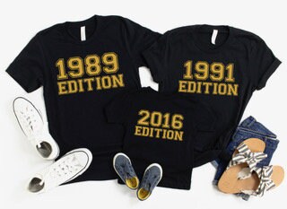 Personalised Family Edition T-Shirt Set – Matching Parent & Child