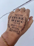 Personalised Birthday Party Tattoos: Funny Temporary Tattoo Favours