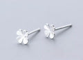 Sterling Silver Four Leaf Clover Stud Earrings - Sending Love, Letterbox Gift, Good Luck