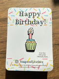 Cupcake Candle Enamel Pin: Birthday Card Gift