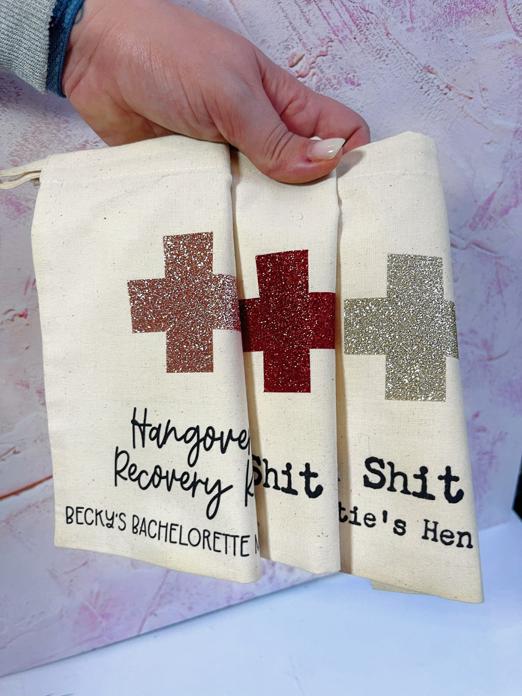Personalised Oh Sh*t Kit Bag: Cotton Wedding Recovery Favour