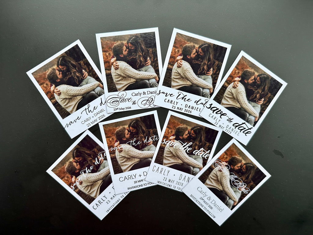 Personalised Polaroid Photo Magnet | Save the Date, Wedding Favor