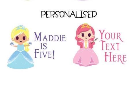 Personalised Princess Temporary Tattoos: Party Bag Fillers