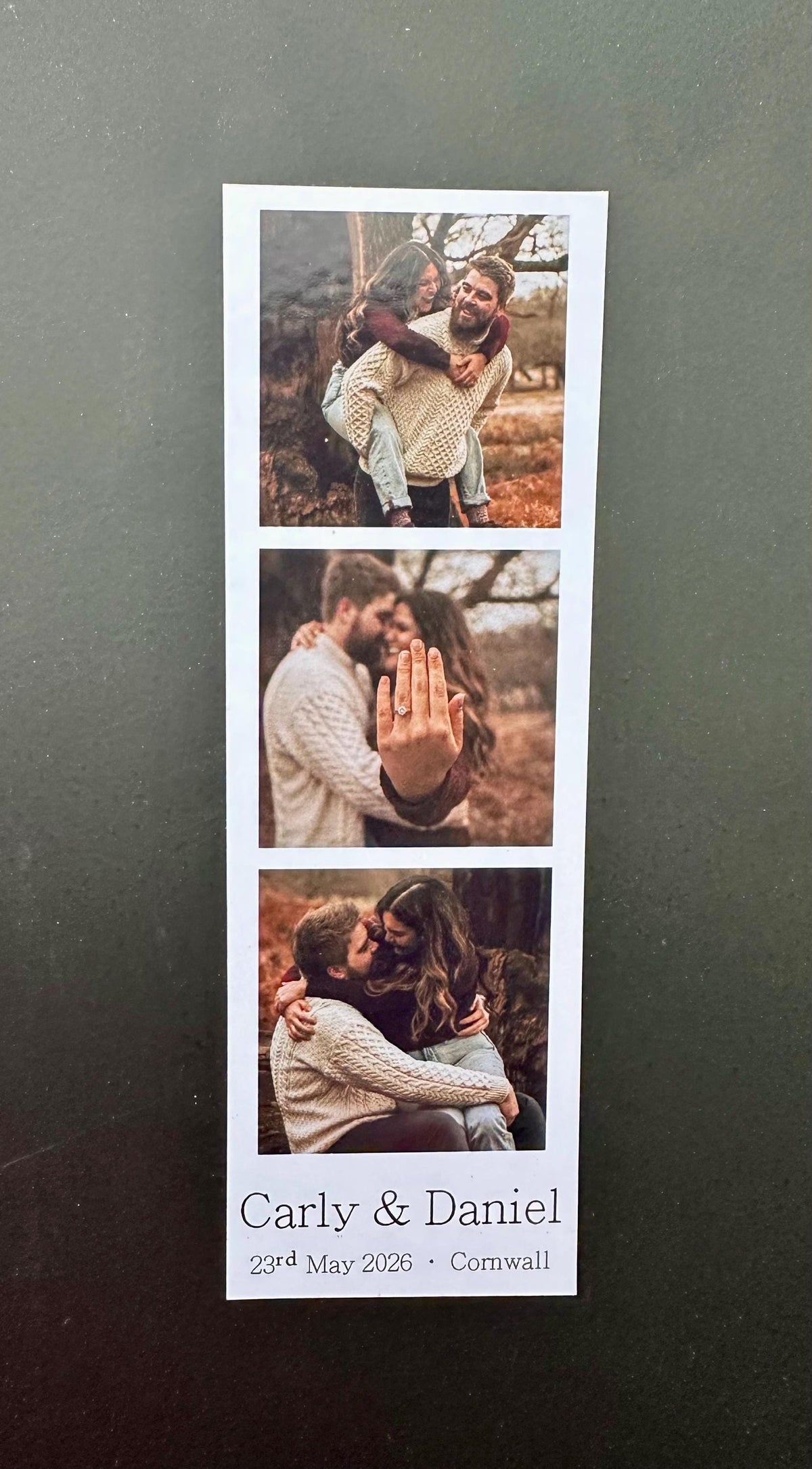Photo Booth Save the Date Magnet | Personalised Wedding Photo Strip