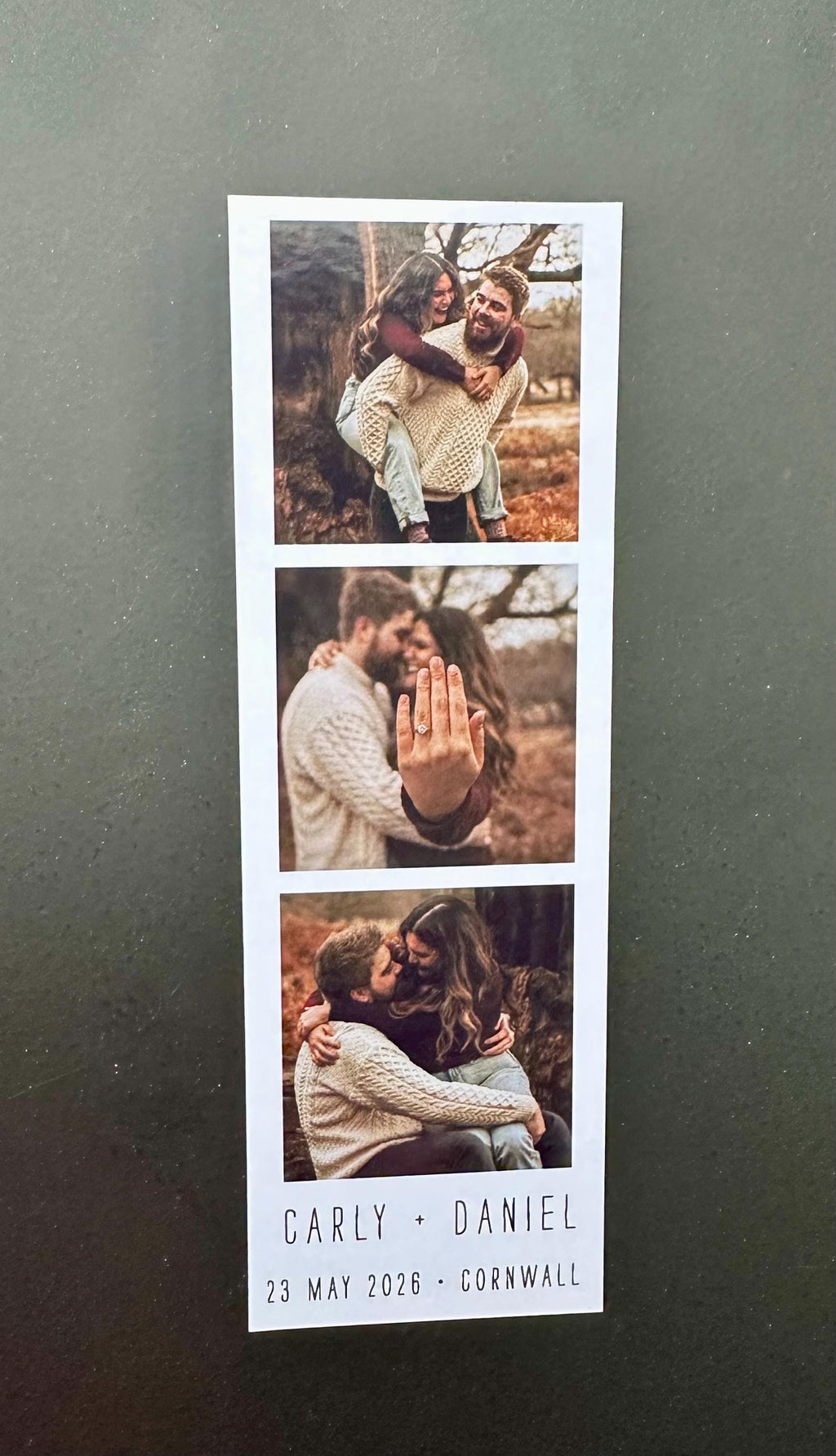 Photo Booth Save the Date Magnet | Personalised Wedding Photo Strip