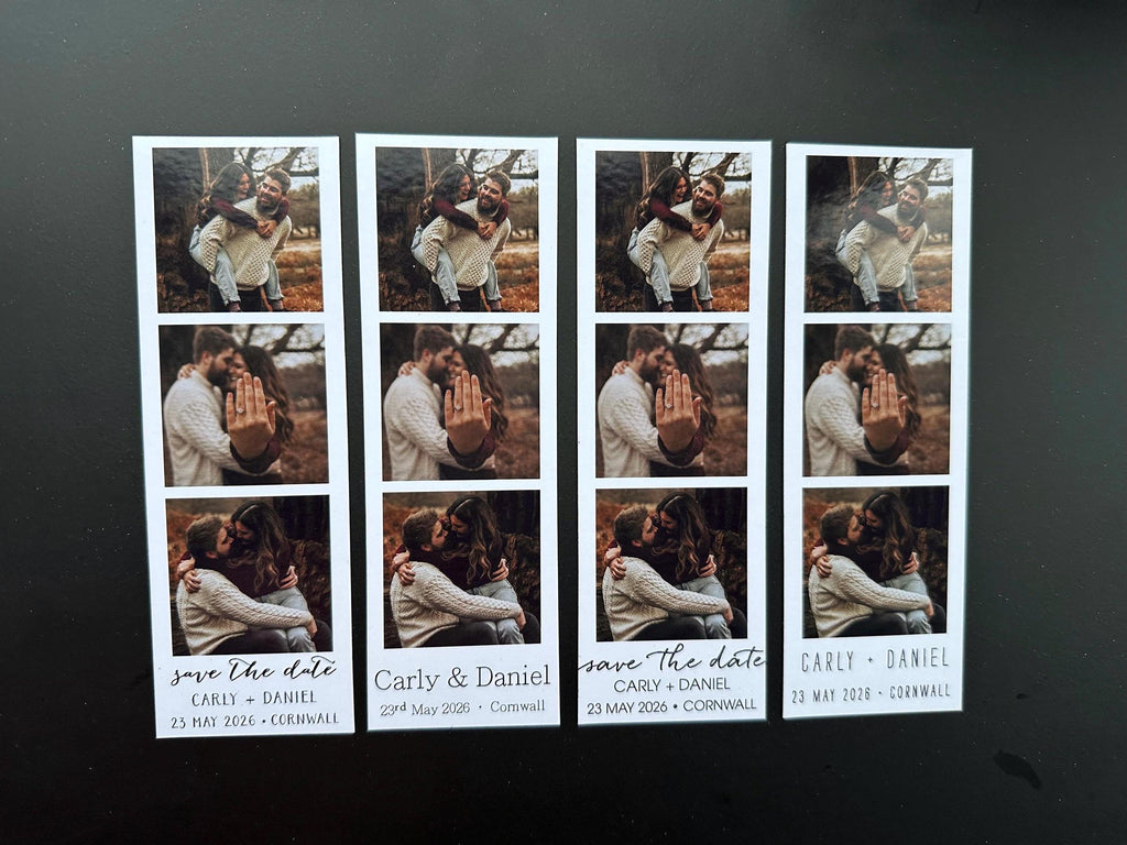 Photo Booth Save the Date Magnet | Personalised Wedding Photo Strip