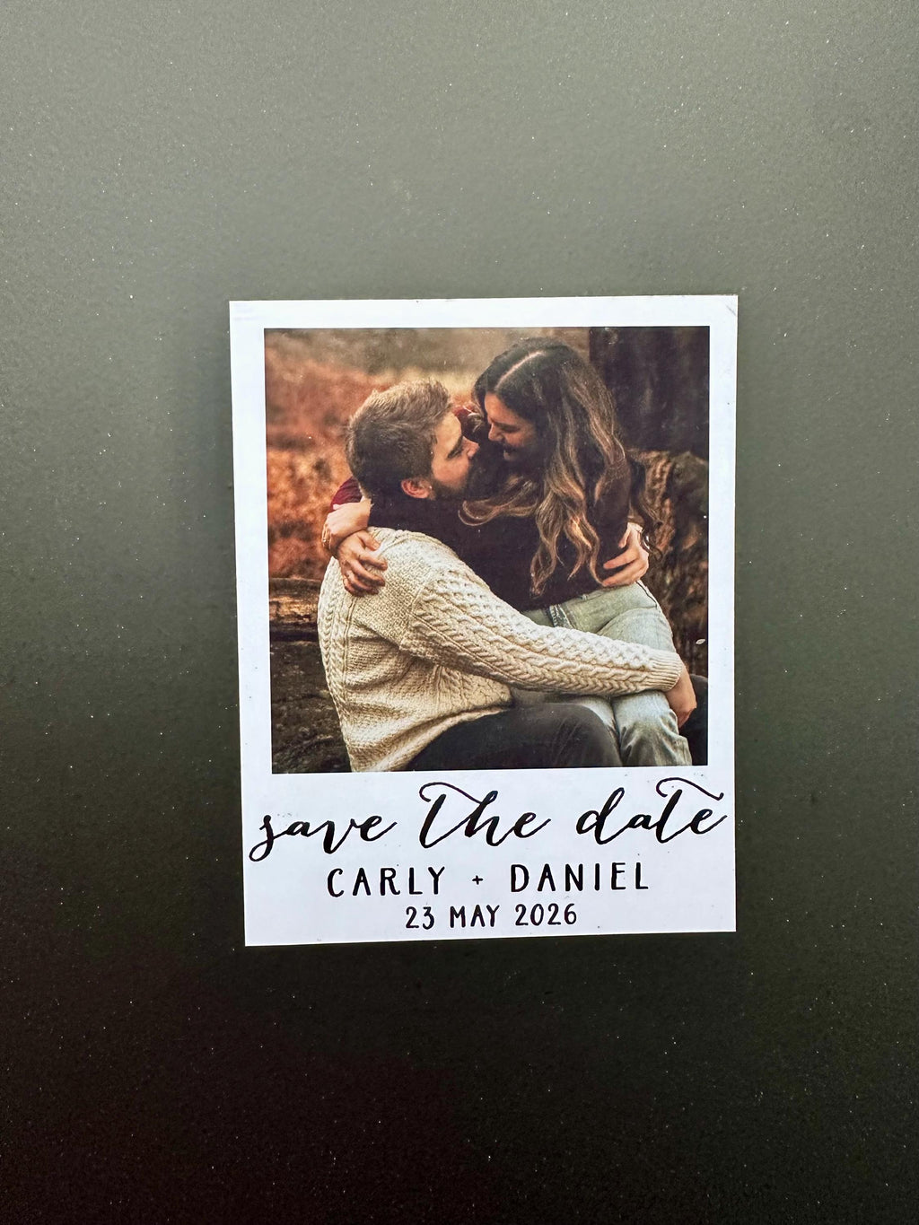 Personalised Polaroid Photo Magnet | Save the Date, Wedding Favor