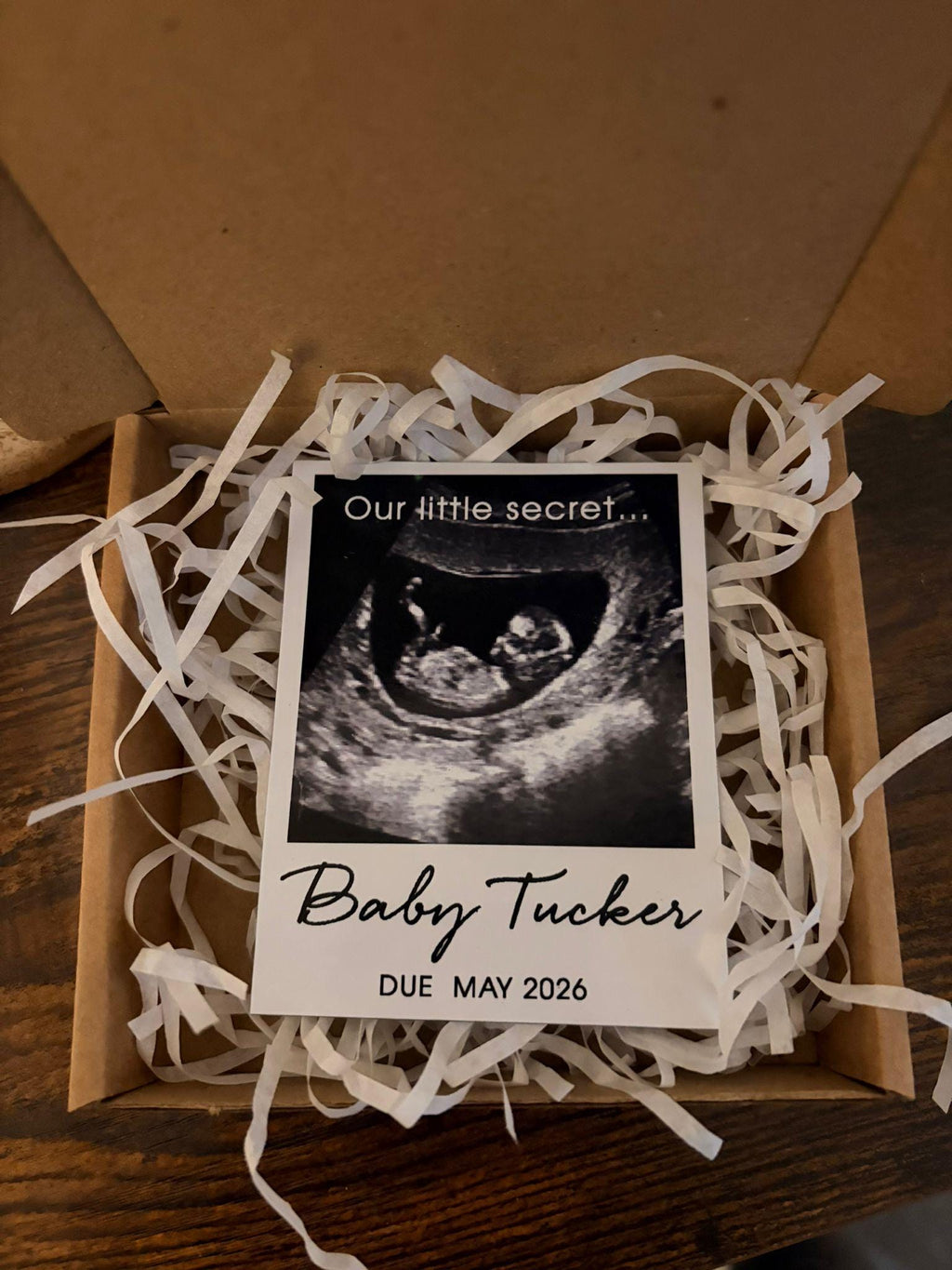 Personalised Baby Announcement Magnet | Scan Photo Pregnancy Reveal Gift