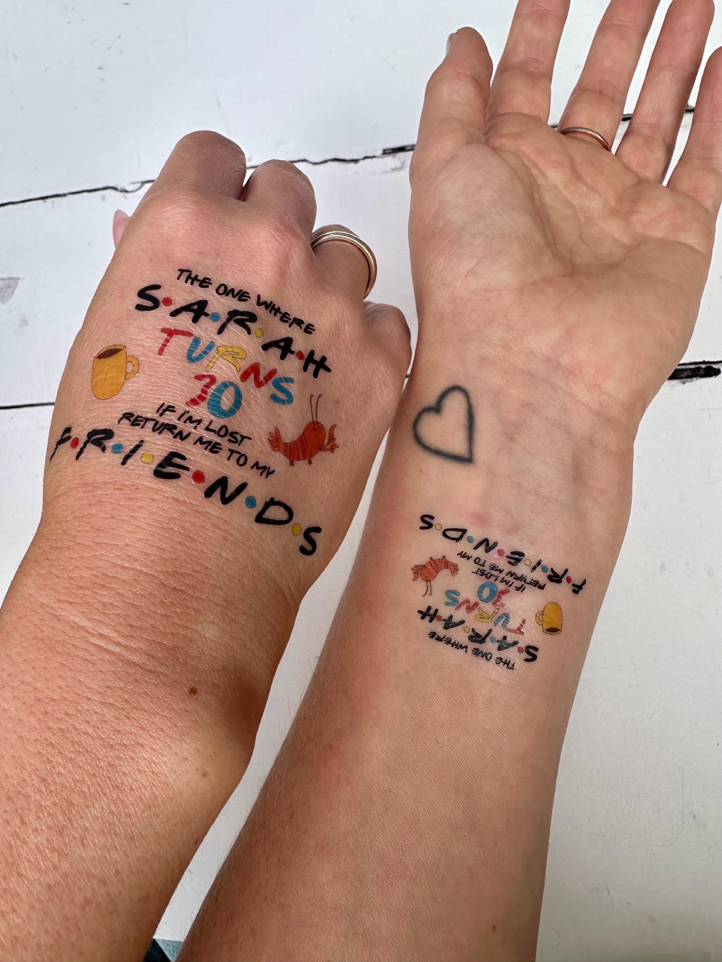 FRIENDS BIRTHDAY TATTOOS - Special Birthday Tattoo - Turning 30 - The one where… -