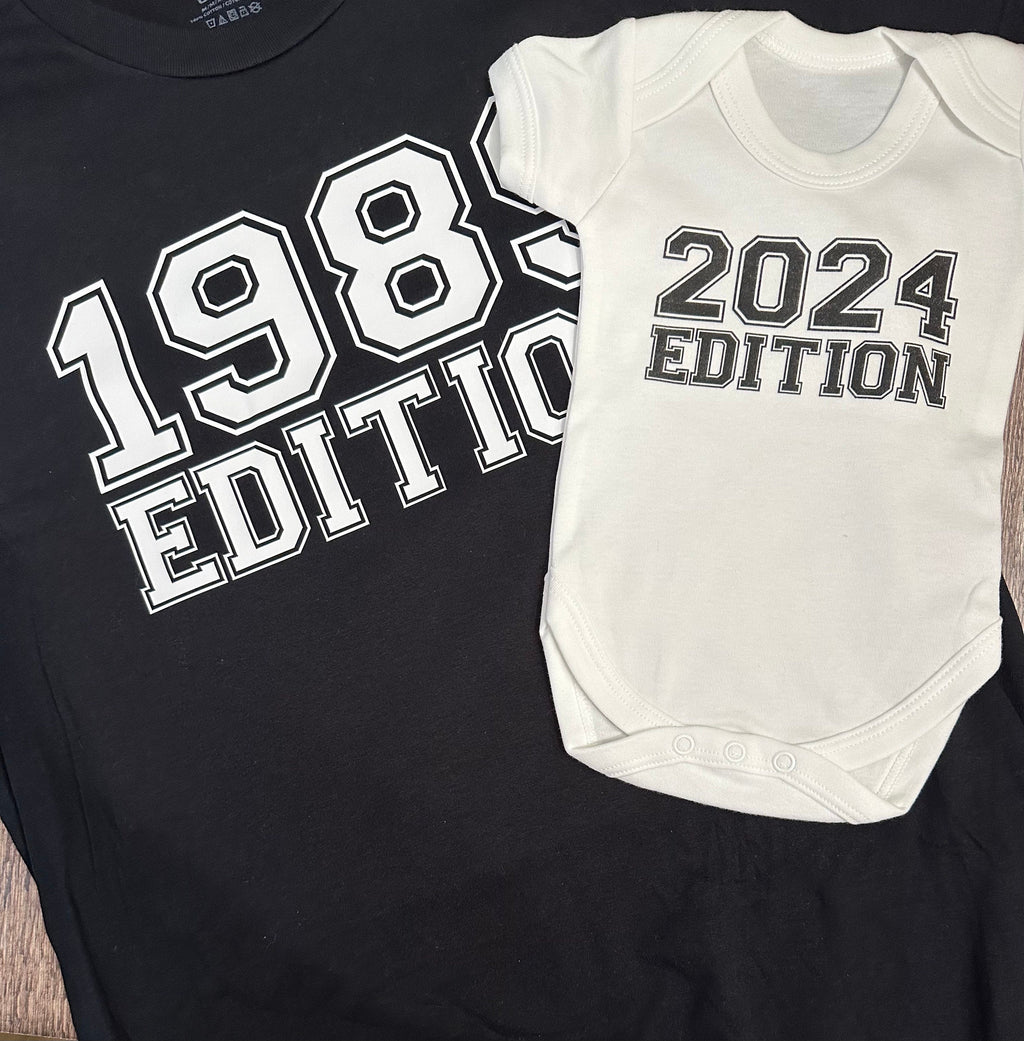 Matching Daddy & Baby Organic Cotton T-Shirt Set – Personalised Father's Day Gift