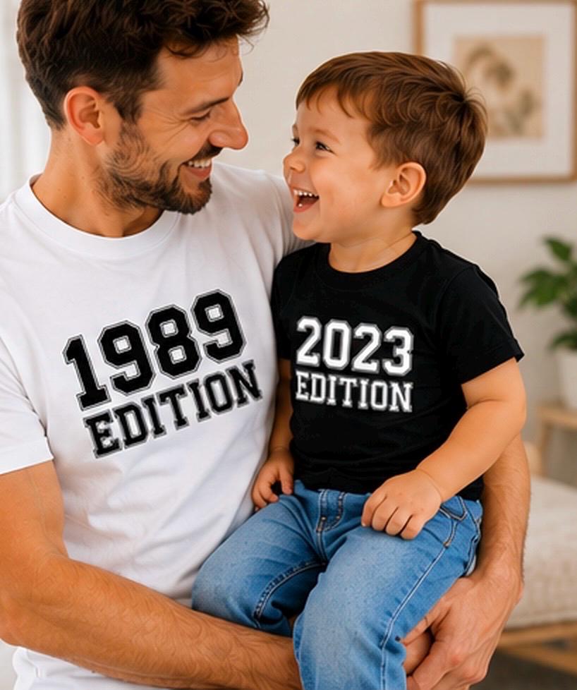 Matching Daddy & Baby Organic Cotton T-Shirt Set – Personalised Father's Day Gift