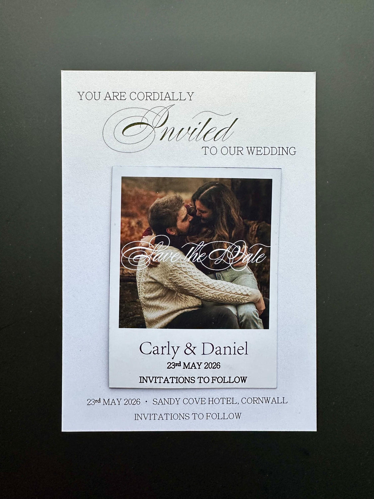 Personalised Polaroid Photo Magnet | Save the Date, Wedding Favor