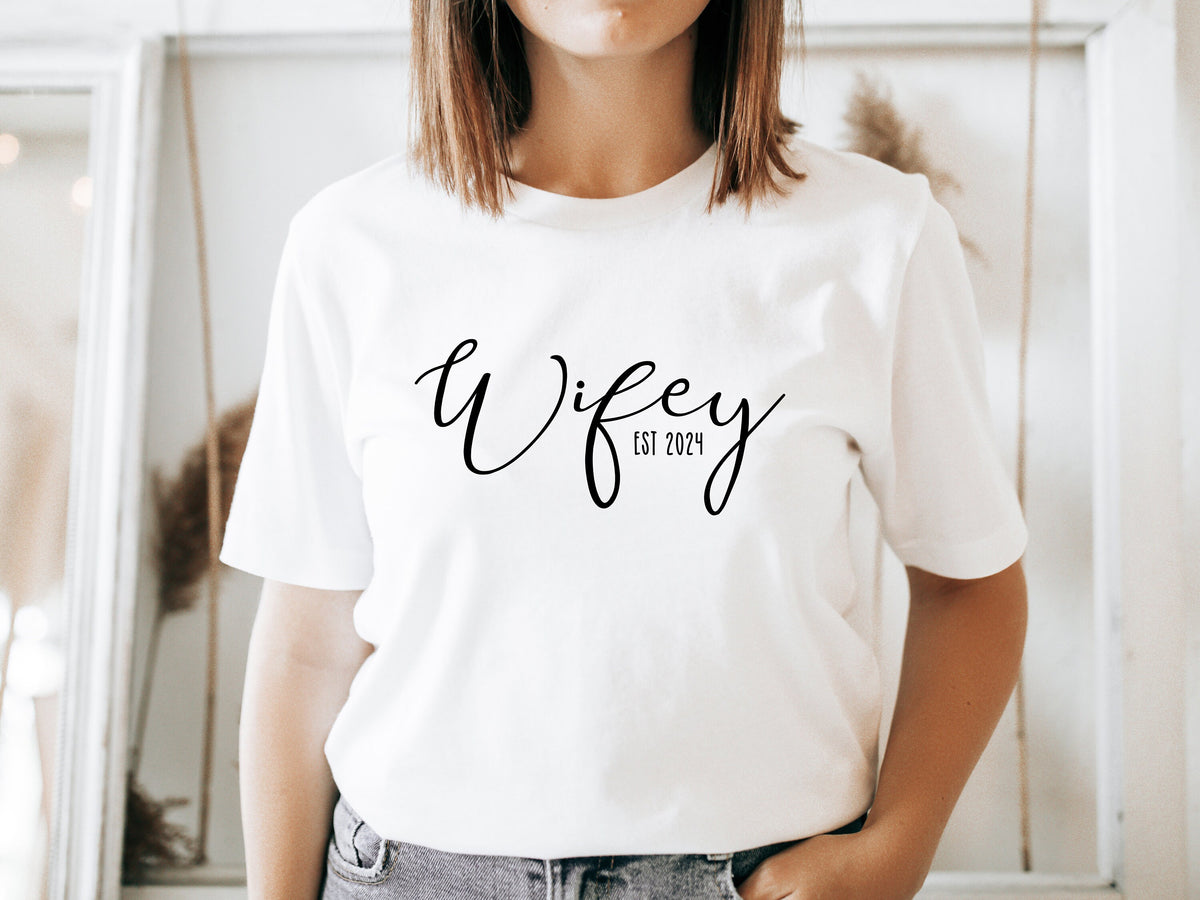 Wifey Personalised Date Sweater - Bride Gift - Honeymoon Travel Sweater
