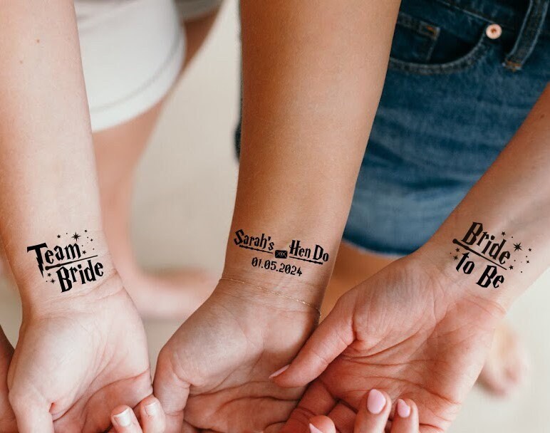 Wizard Hen Party Tattoos: Bride & Team Bride Accessories