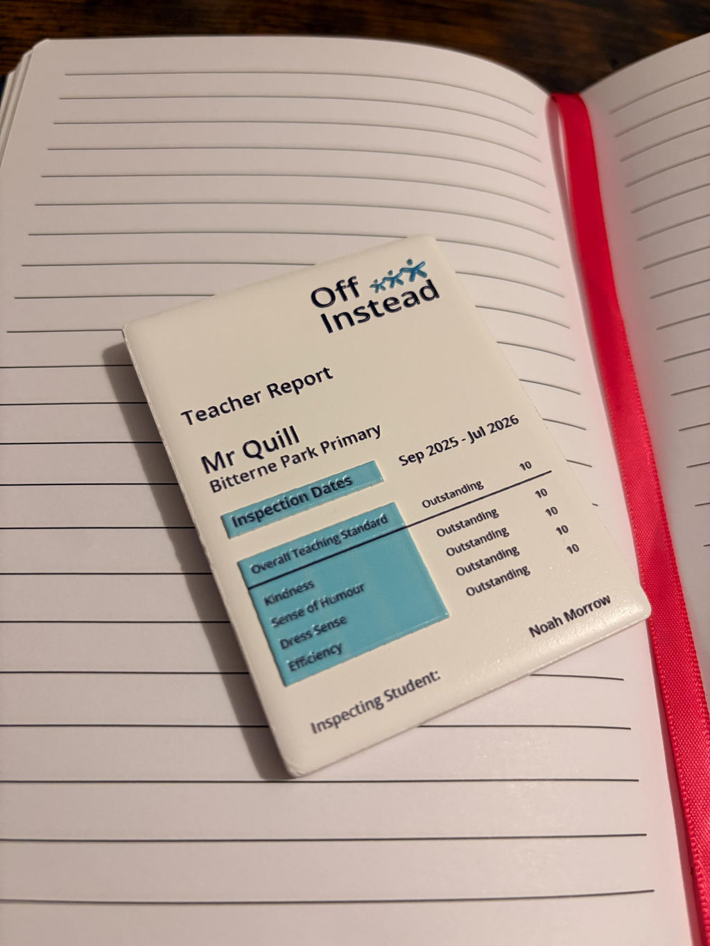 Personalised Teacher Report Fridge Magnet | 3D Effect UV Print, End Term Gift