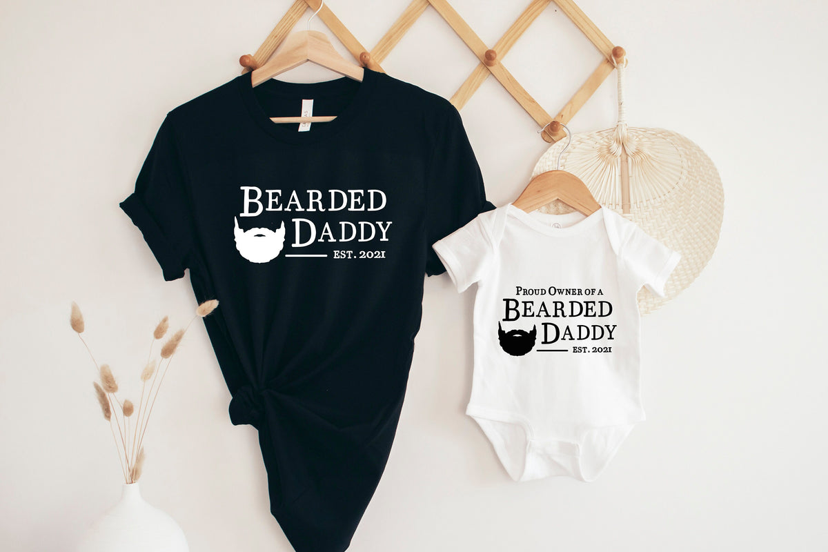 Bearded Daddy T-Shirt & Onesie Set - Father's Day Twinning Outfit