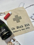 Personalised Oh Sh*t Kit Bag: Cotton Wedding Recovery Favour