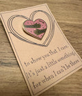 Sending Hugs Enamel Pin: Gold & Blush Letterbox Gift