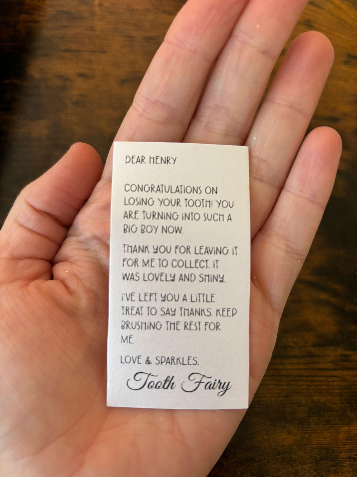 Personalized Tooth Fairy Letter Set: Stickers & Fairy Dust