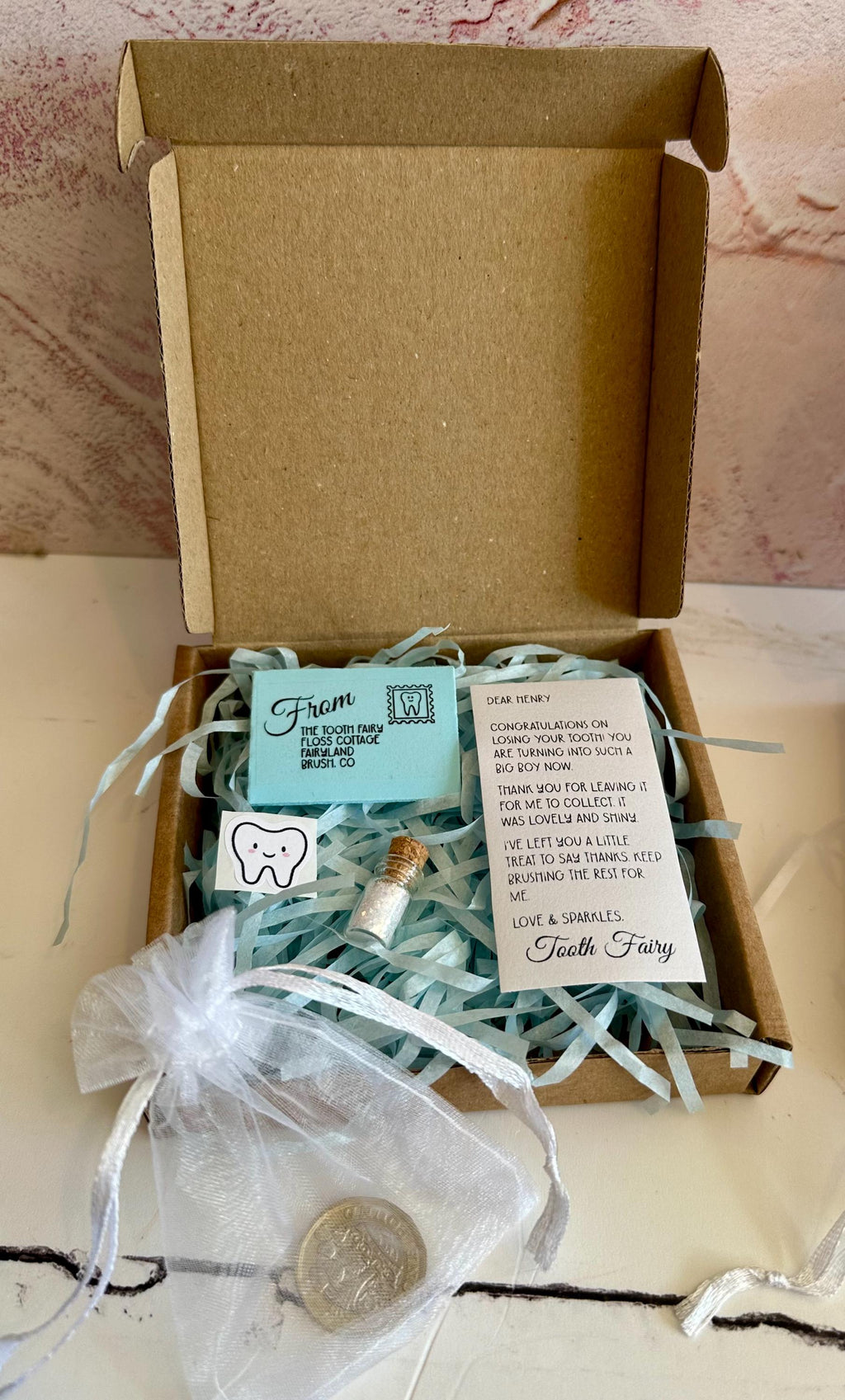 Personalized Tooth Fairy Letter Set: Stickers & Fairy Dust